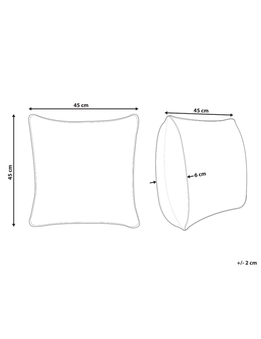 Beliani - Almofada decorativa Algodão Branco EPISCIA 45 x 45 cm