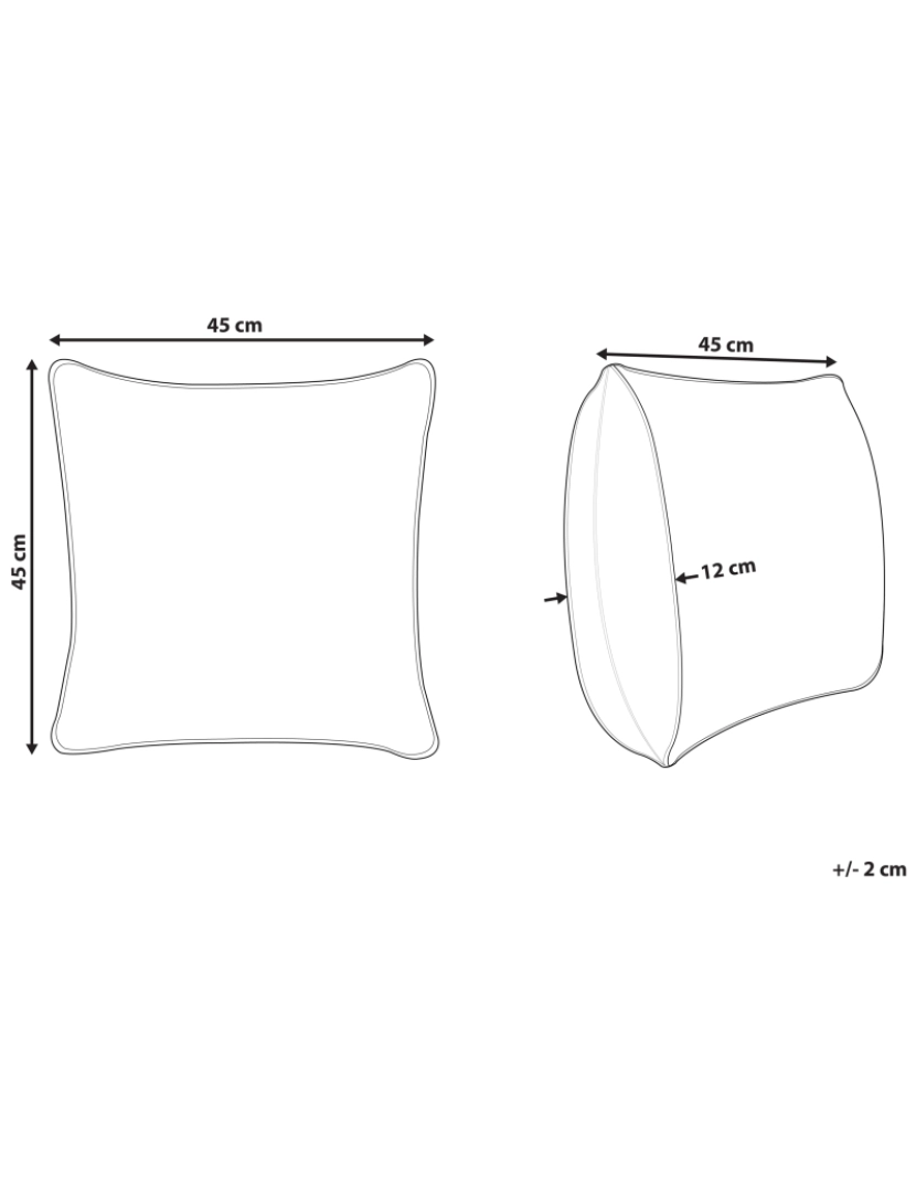 imagem de Almofada decorativa Bordado Algodão Branco EXACUM 45 x 45 cm1