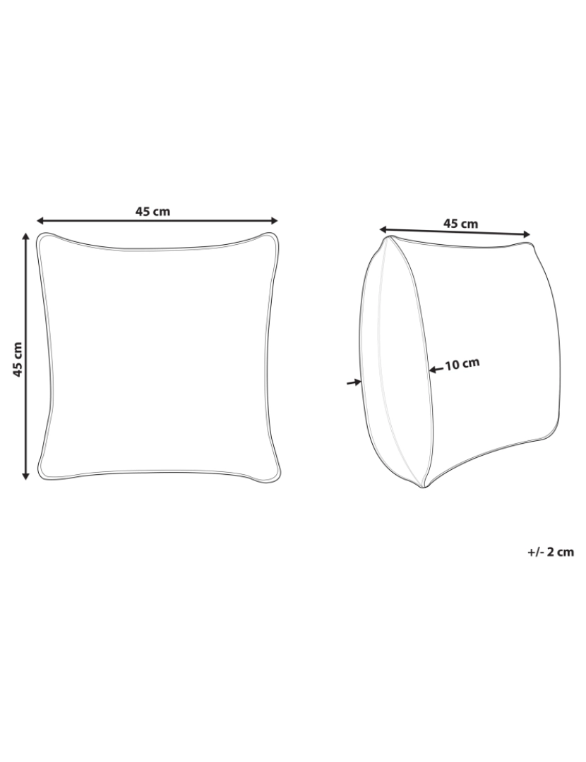 Beliani - Almofada decorativa Creme DESALIX 45 x 45 cm