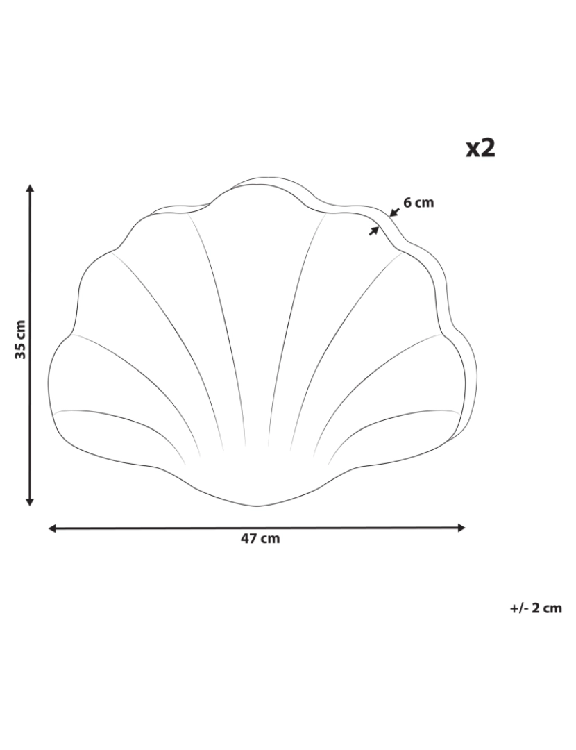 imagem de Conjunto de 2 almofadas Veludo Cor de areia CONSOLIDA1