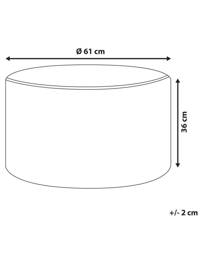 Beliani - Tamborete em veludo laranja ⌀ 61 cm MILLEN