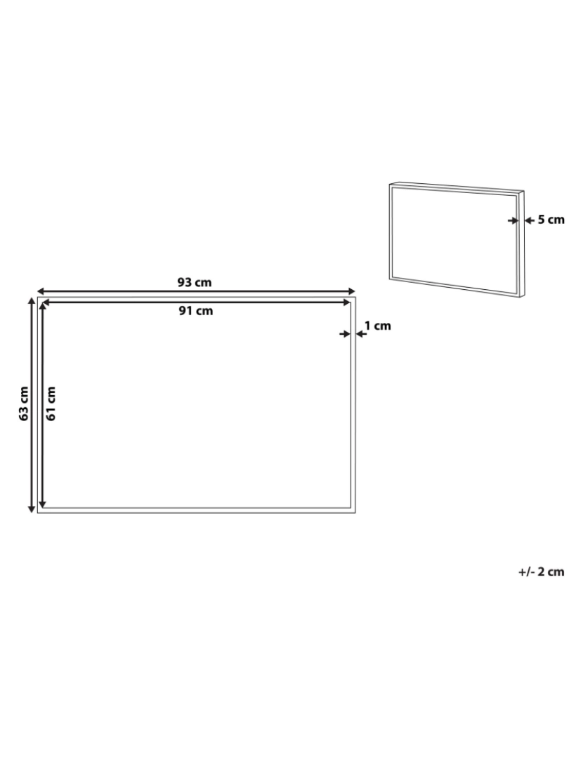 Beliani - Quadro decorativo com moldura creme 63 x 93 cm RACALE