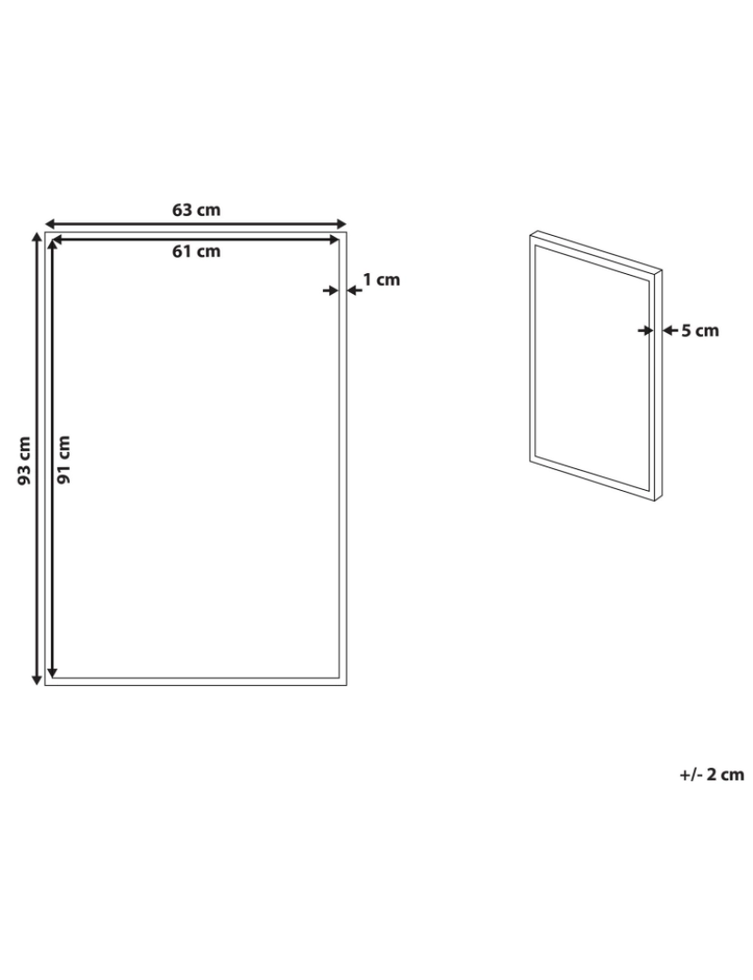 Beliani - Tela artística com moldura cinzento 63 x 93 cm CAMPLI