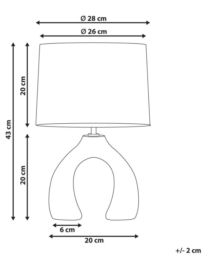 Beliani - Candeeiro de mesa em cerâmica rosa ABBIE