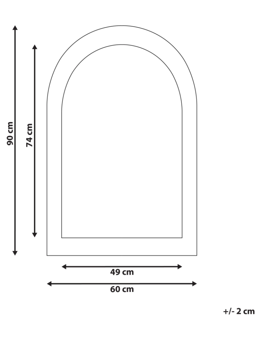 Beliani - Veludo Espelho 90 cm Verde-oliva HURIEL