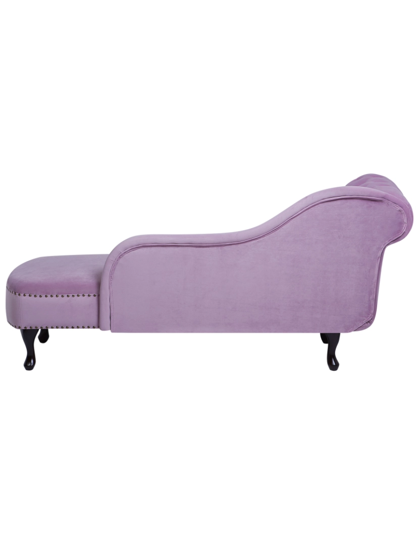 imagem de Chaise-longue à esquerda em veludo violeta NIMES6