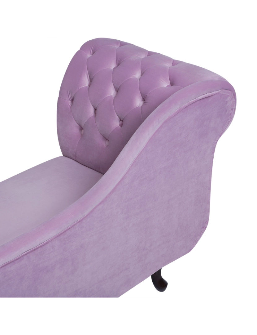 imagem de Chaise-longue à esquerda em veludo violeta NIMES8