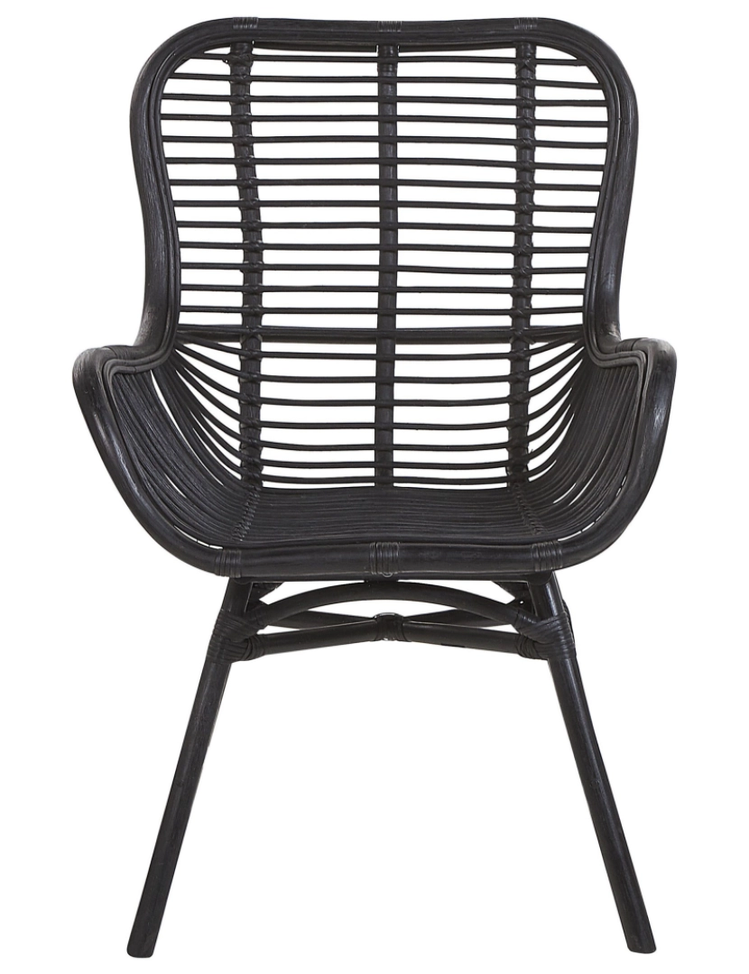 imagem de Cadeira de jantar Rattan Preto TOGO4