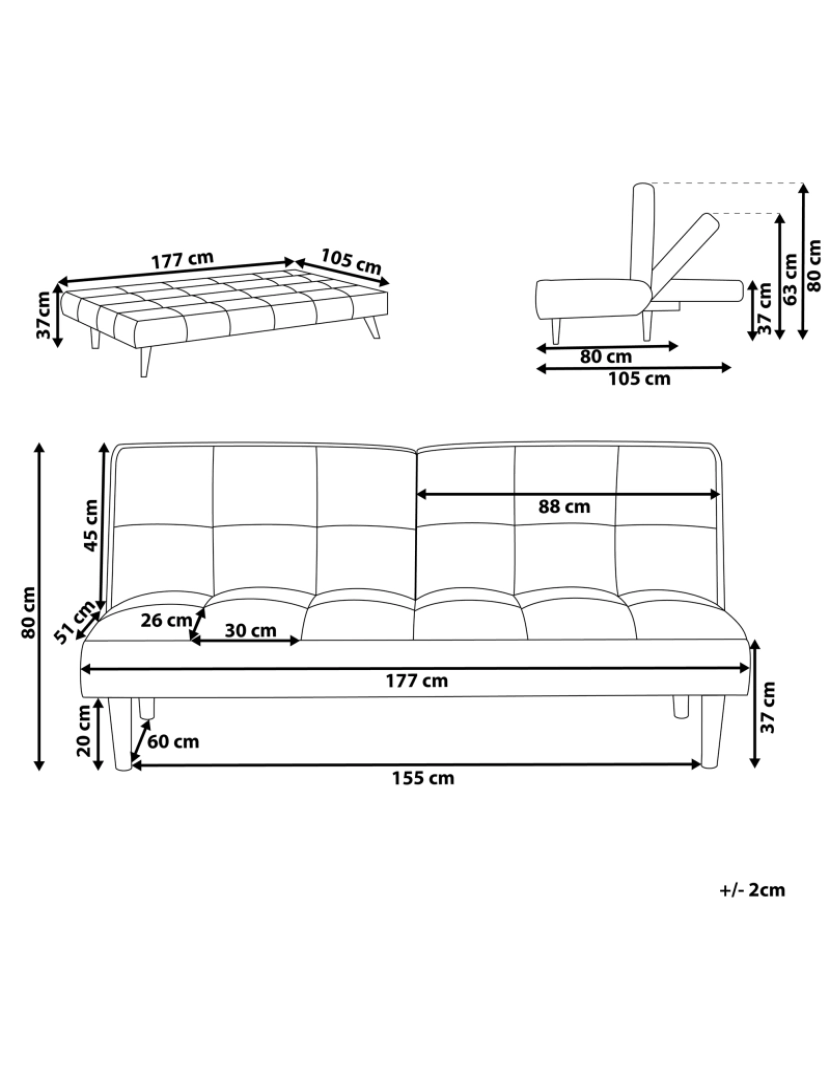 imagem de Sofá-cama cinzento claro SILJAN3