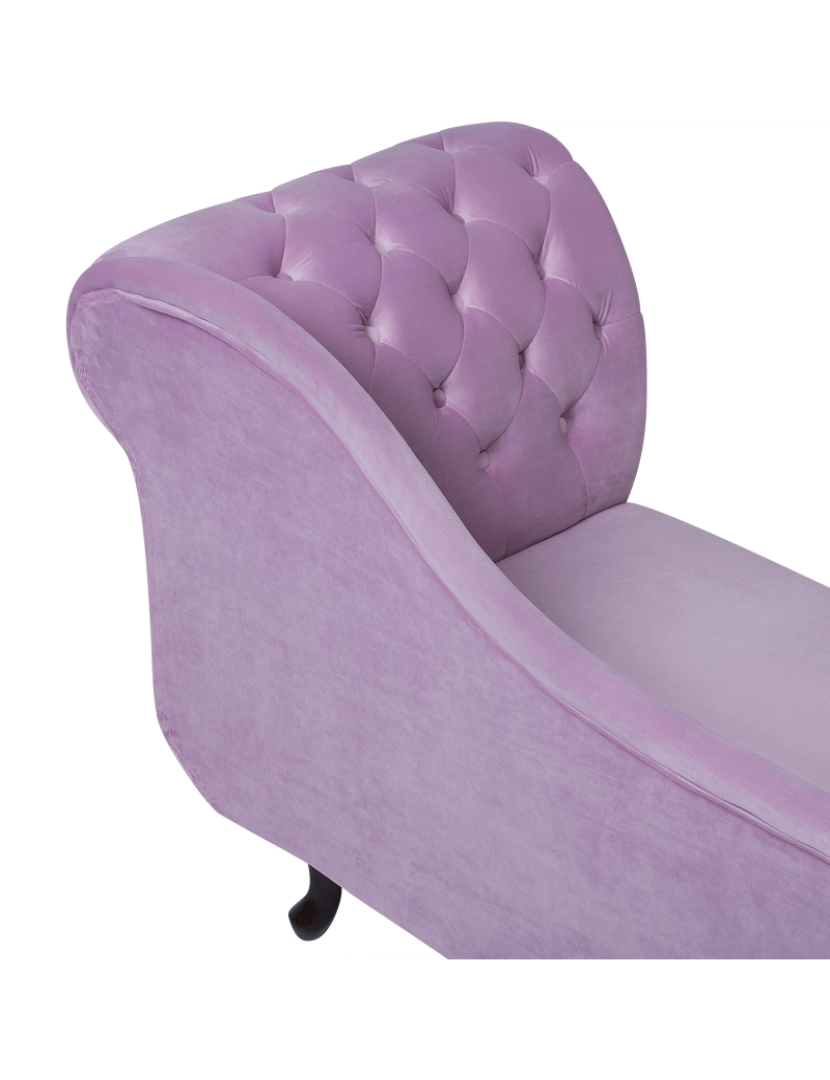 imagem de Chaise-longue à direita em veludo violeta NIMES11