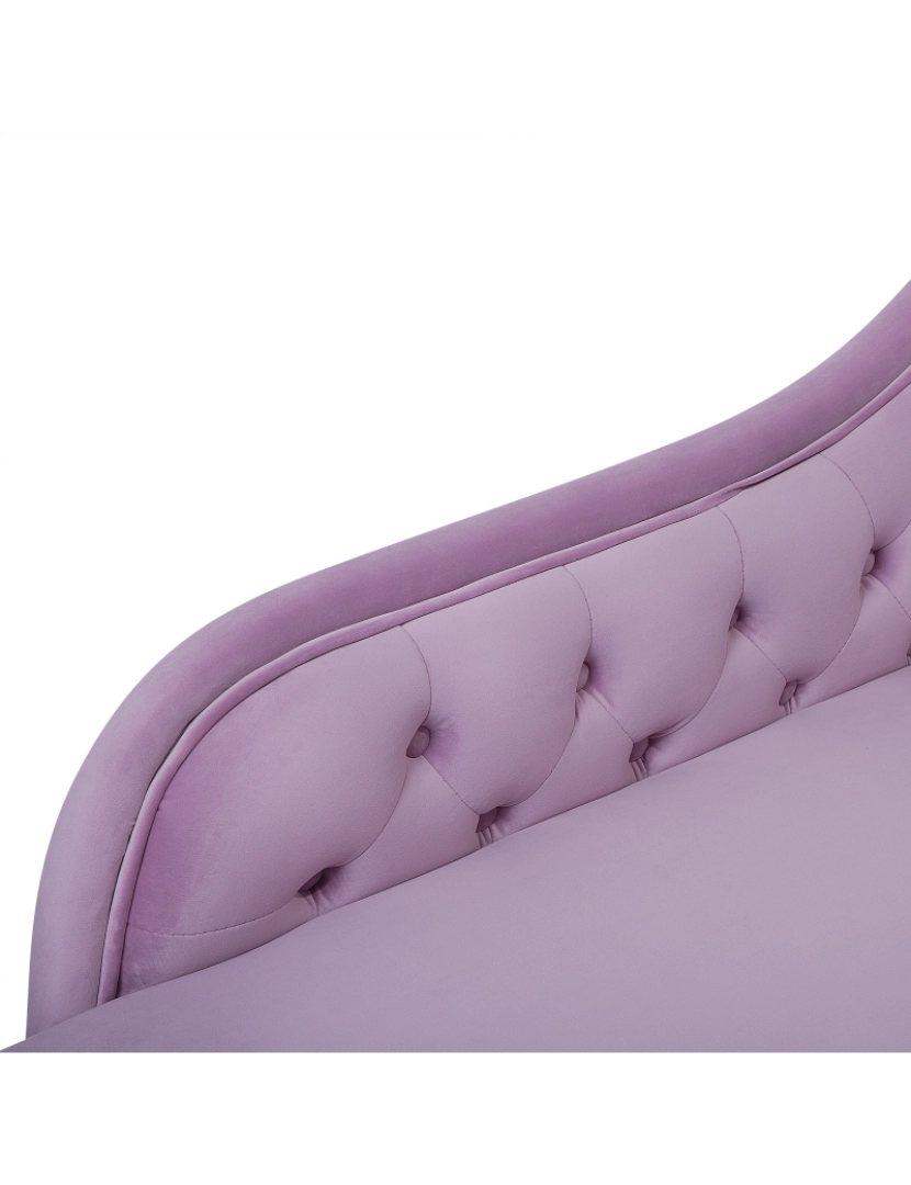 imagem de Chaise-longue à direita em veludo violeta NIMES9