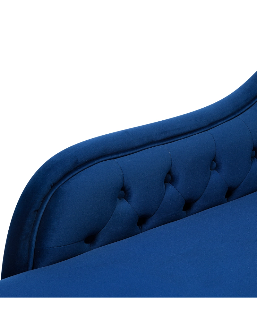 imagem de Chaise-longue à direita em veludo azul escuro NIMES9