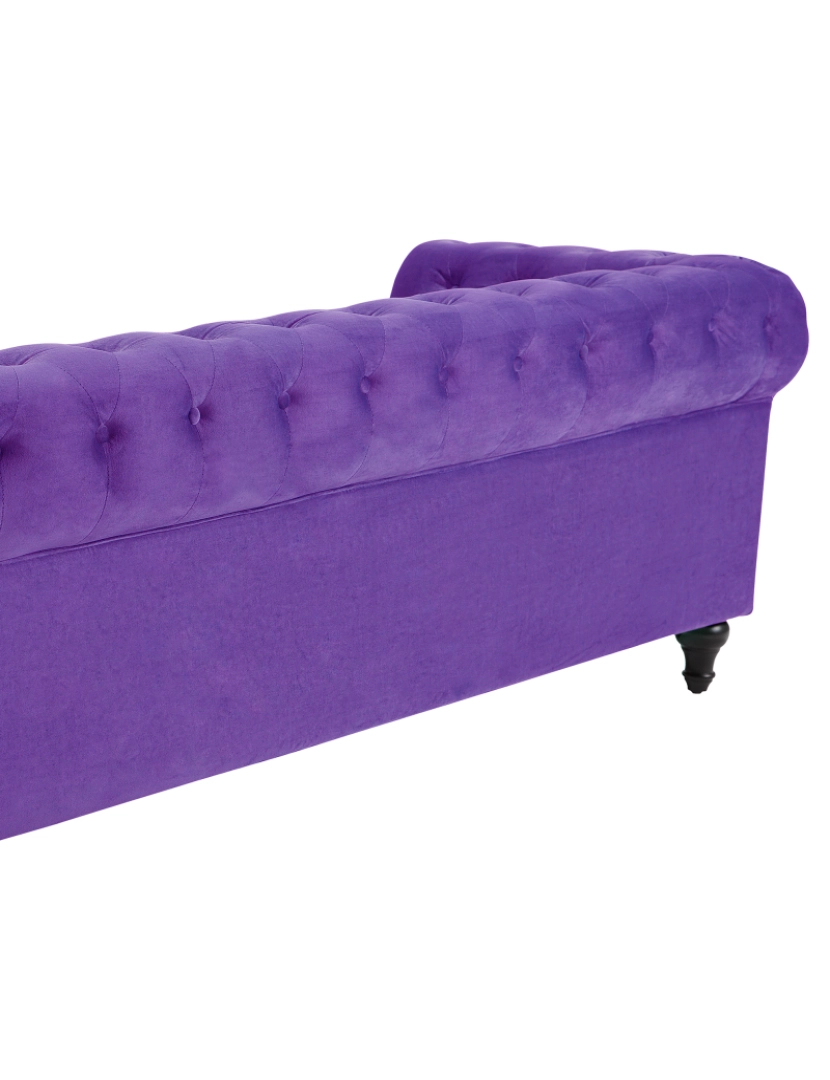 imagem de Sofá de 3 lugares em veludo violeta CHESTERFIELD7