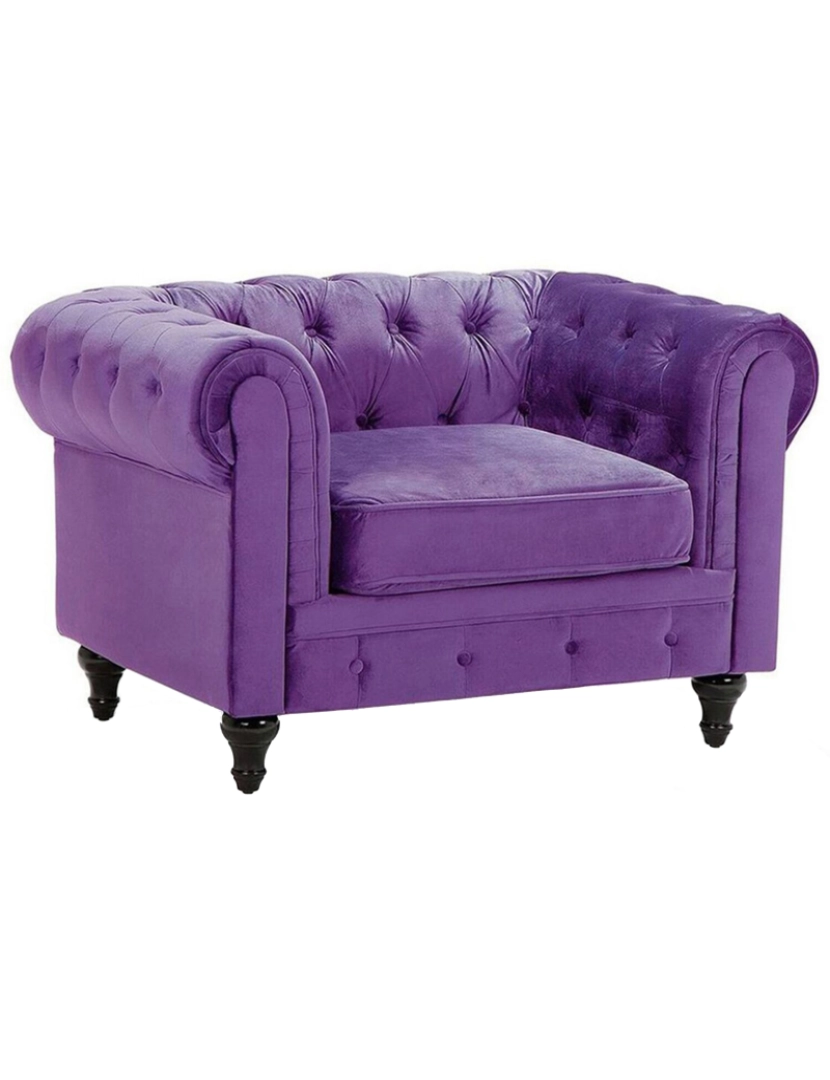 imagem de Veludo Poltrona Violeta CHESTERFIELD2