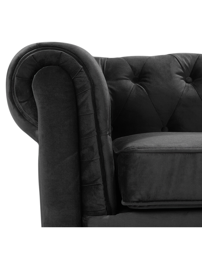 imagem de Veludo Poltrona Preto CHESTERFIELD8