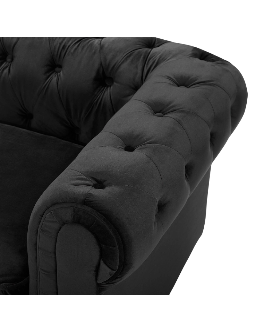 imagem de Veludo Poltrona Preto CHESTERFIELD9