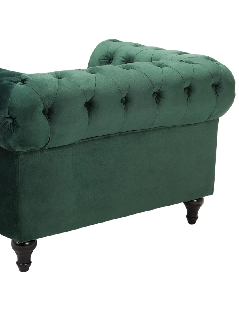 imagem de Veludo Poltrona Verde esmeralda CHESTERFIELD10