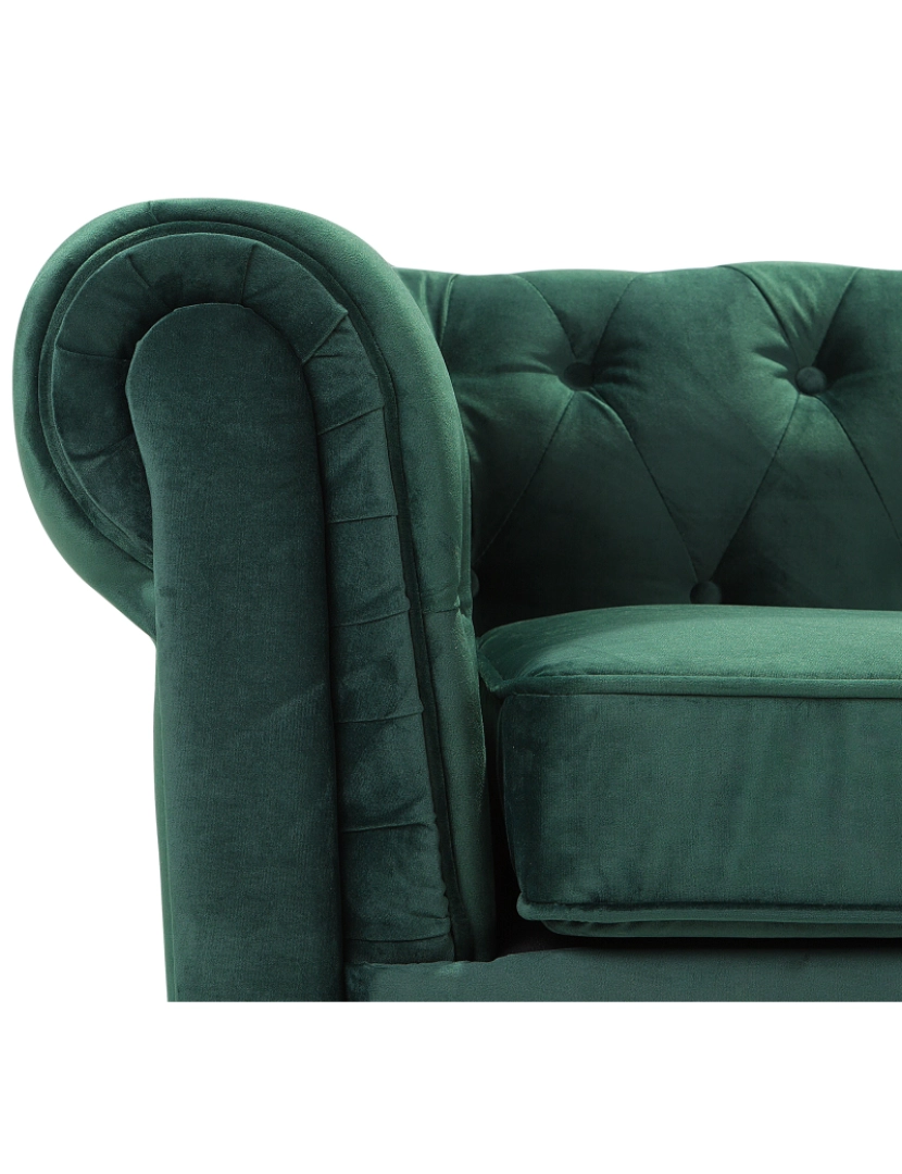 imagem de Veludo Poltrona Verde esmeralda CHESTERFIELD8