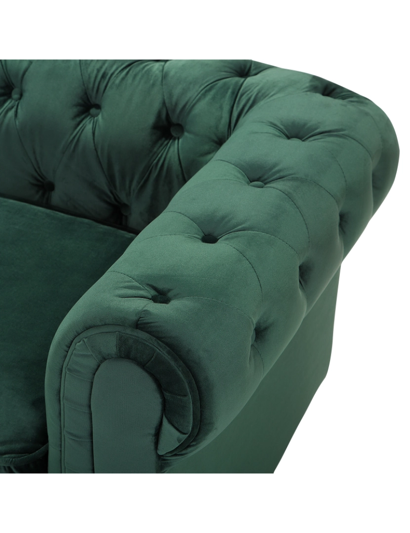 imagem de Veludo Poltrona Verde esmeralda CHESTERFIELD9