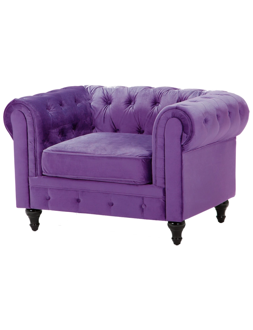 imagem de Conjunto de sofás com 4 lugares em veludo violeta CHESTERFIELD8