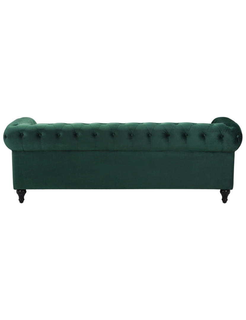 imagem de Conjunto de sofás com 4 lugares em veludo verde esmeralda CHESTERFIELD6