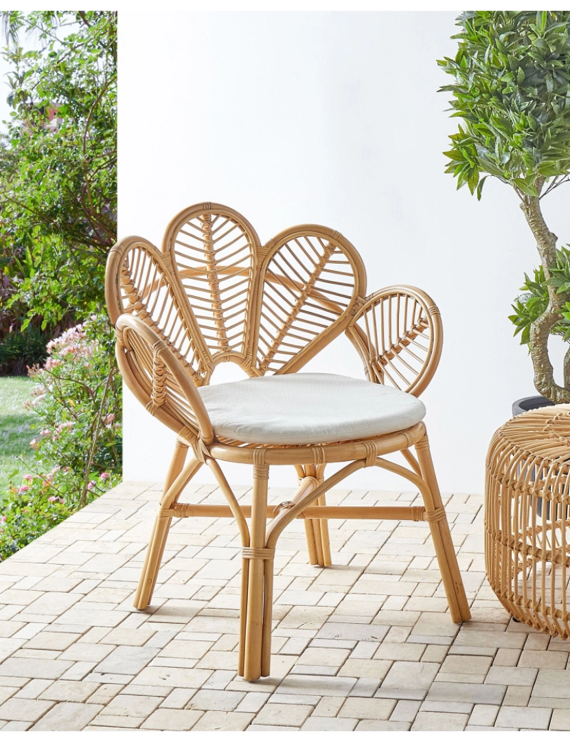 Beliani - Cadeira de jardim Rattan Natural FLORENTINE II