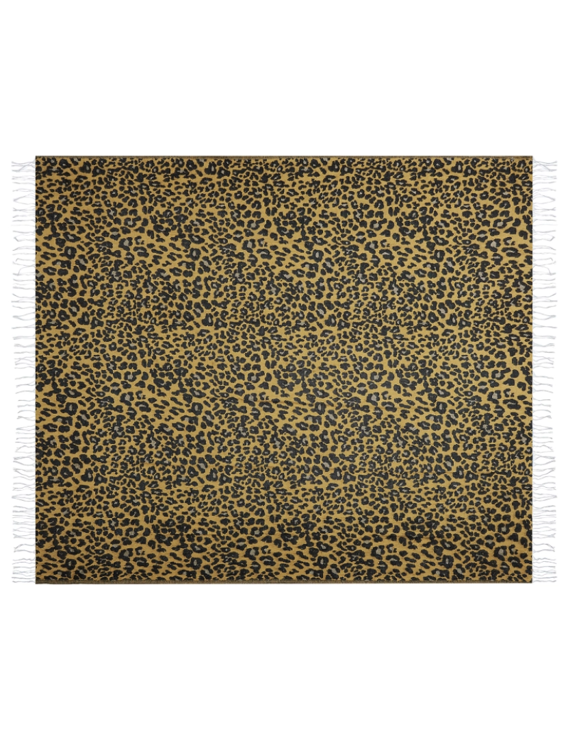 imagem de Manta com padrão leopardo castanho e preto 130 x 170 cm JAMUNE4