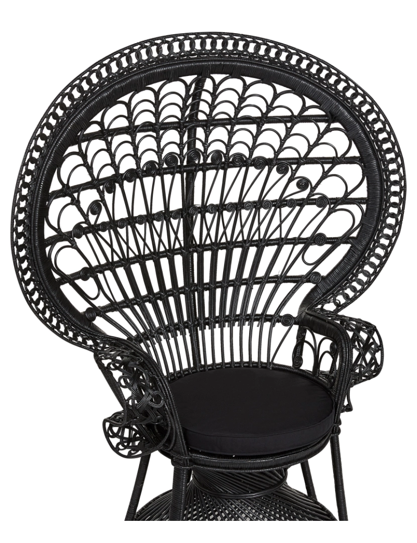 imagem de Cadeira de jardim Rattan Preto EMMANUELLE6