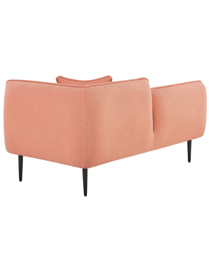 imagem de Chaise-Longue à direita em tecido bouclé rosa pêssego CHEVANNES6