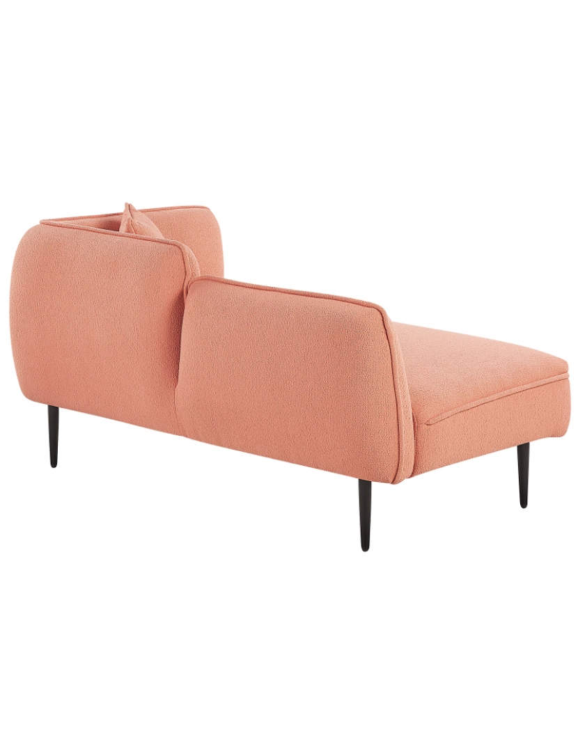 imagem de Chaise-Longue à direita em tecido bouclé rosa pêssego CHEVANNES7