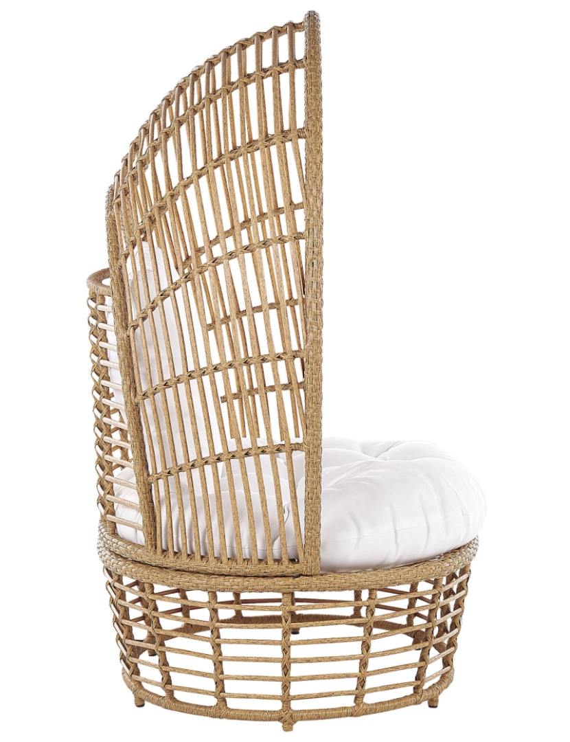 imagem de Rattan Cadeira de jardim Creme LIDO5