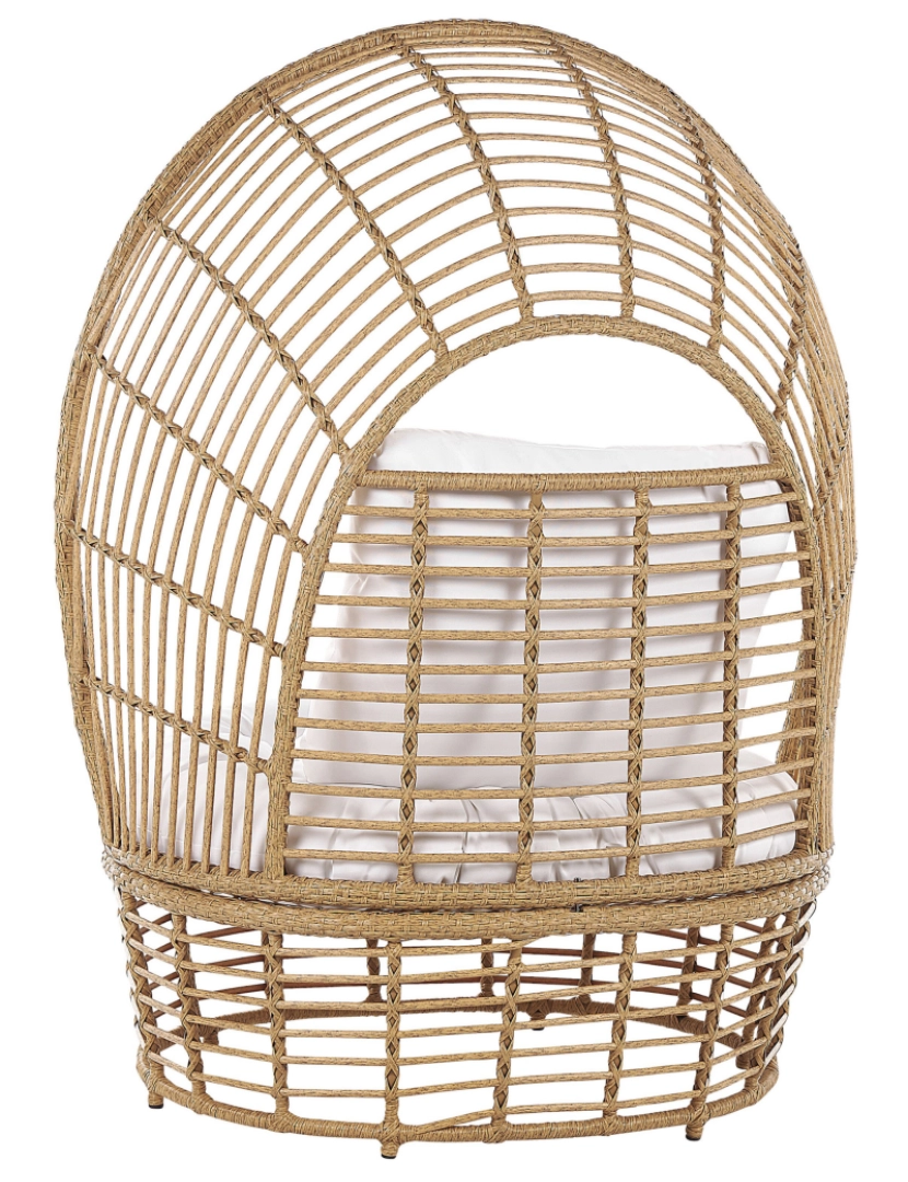 imagem de Rattan Cadeira de jardim Creme LIDO6