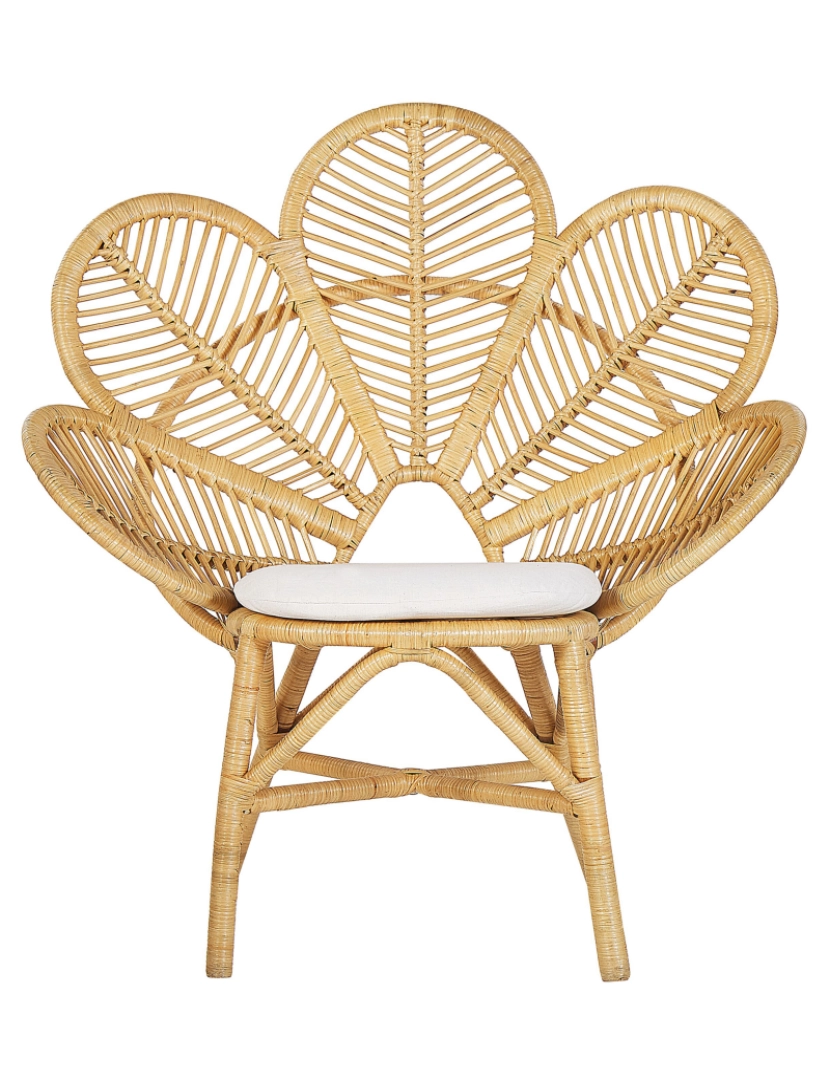 imagem de Cadeira de jardim Rattan Creme FLORENTINE4