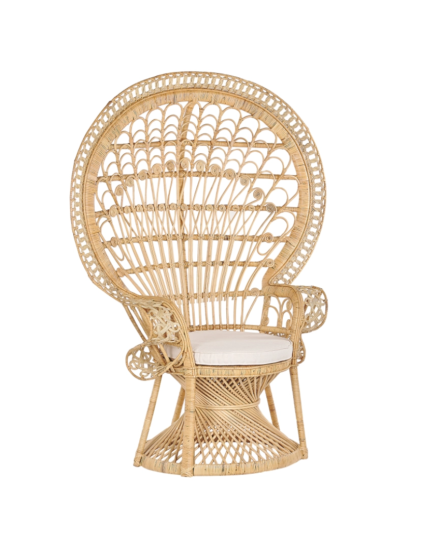 imagem de Cadeira de jardim Rattan Creme EMMANUELLE2