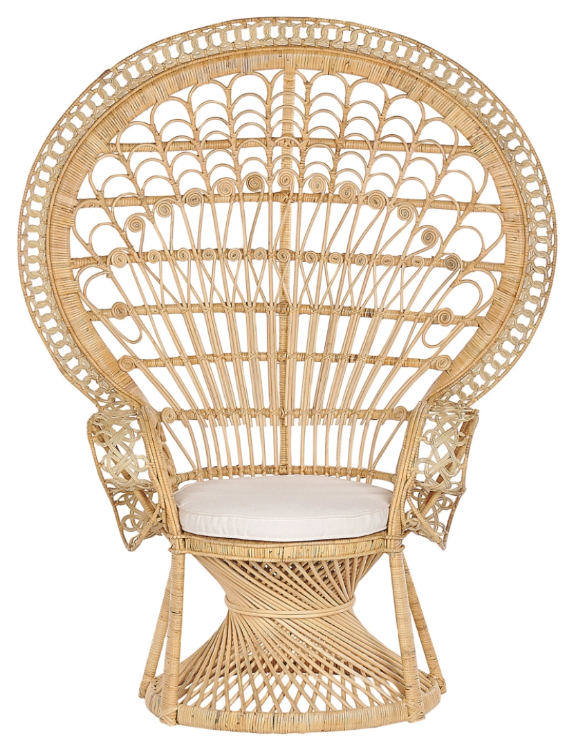 imagem de Cadeira de jardim Rattan Creme EMMANUELLE4