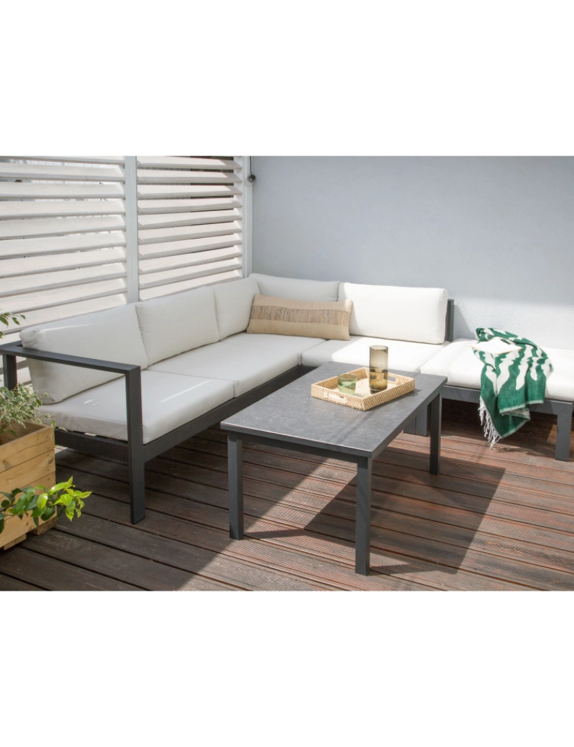 imagem de Conjunto lounge Alumínio Branco creme MESSINA2