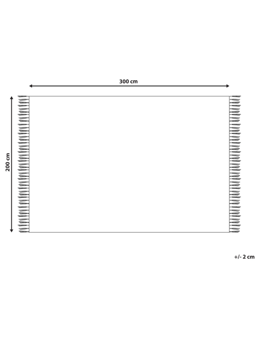 Beliani - Tapete em tecido creme 200 x 300 cm SAZOO