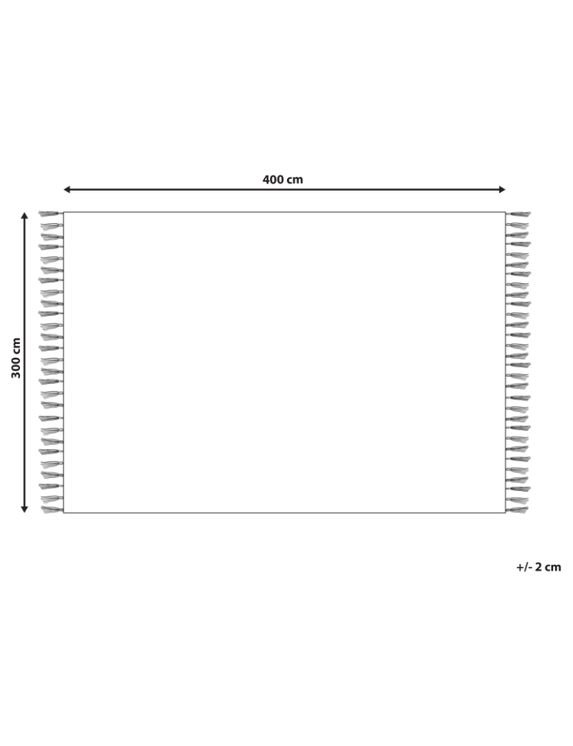 Beliani - Tapete em tecido creme 300 x 400 cm SAZOO