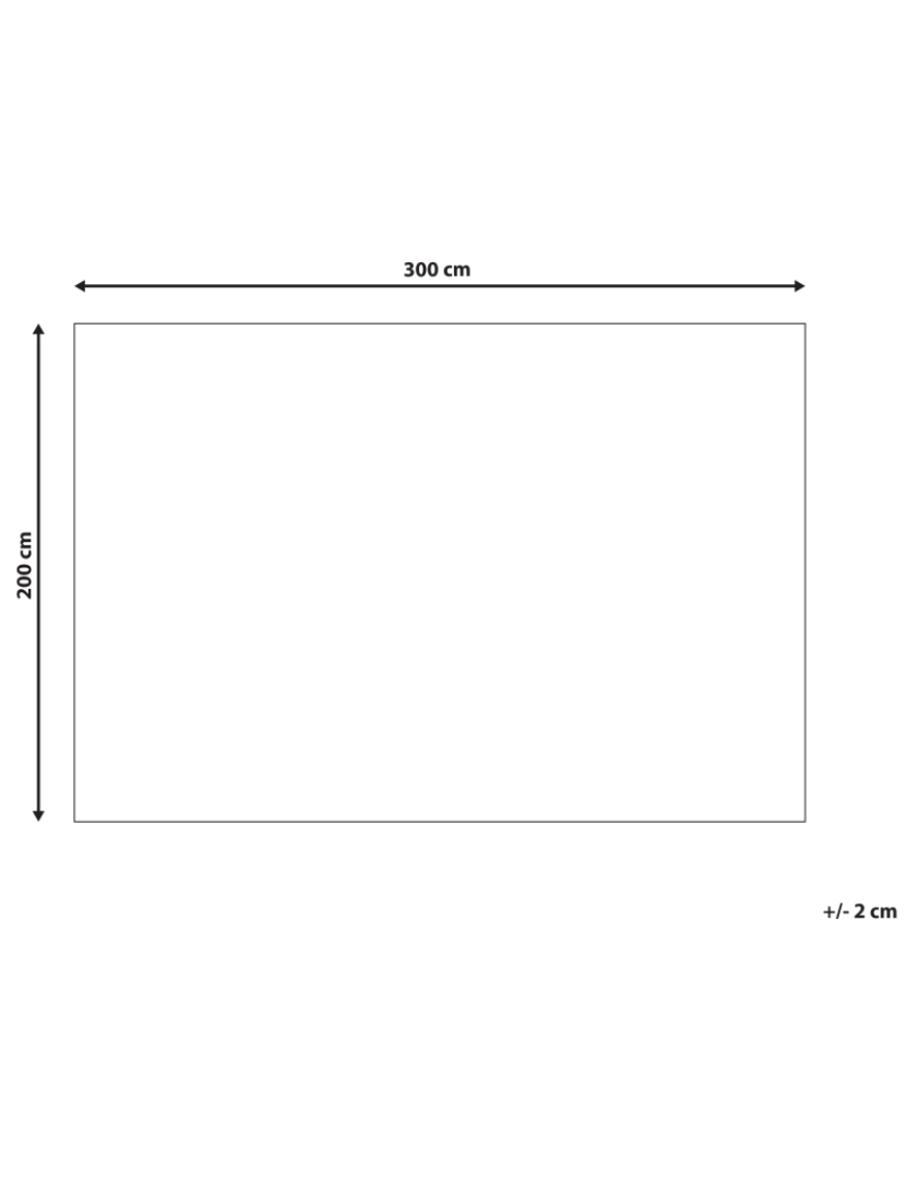 Beliani - Tapete em tecido branco e cinzento 200 x 300 cm SIBI