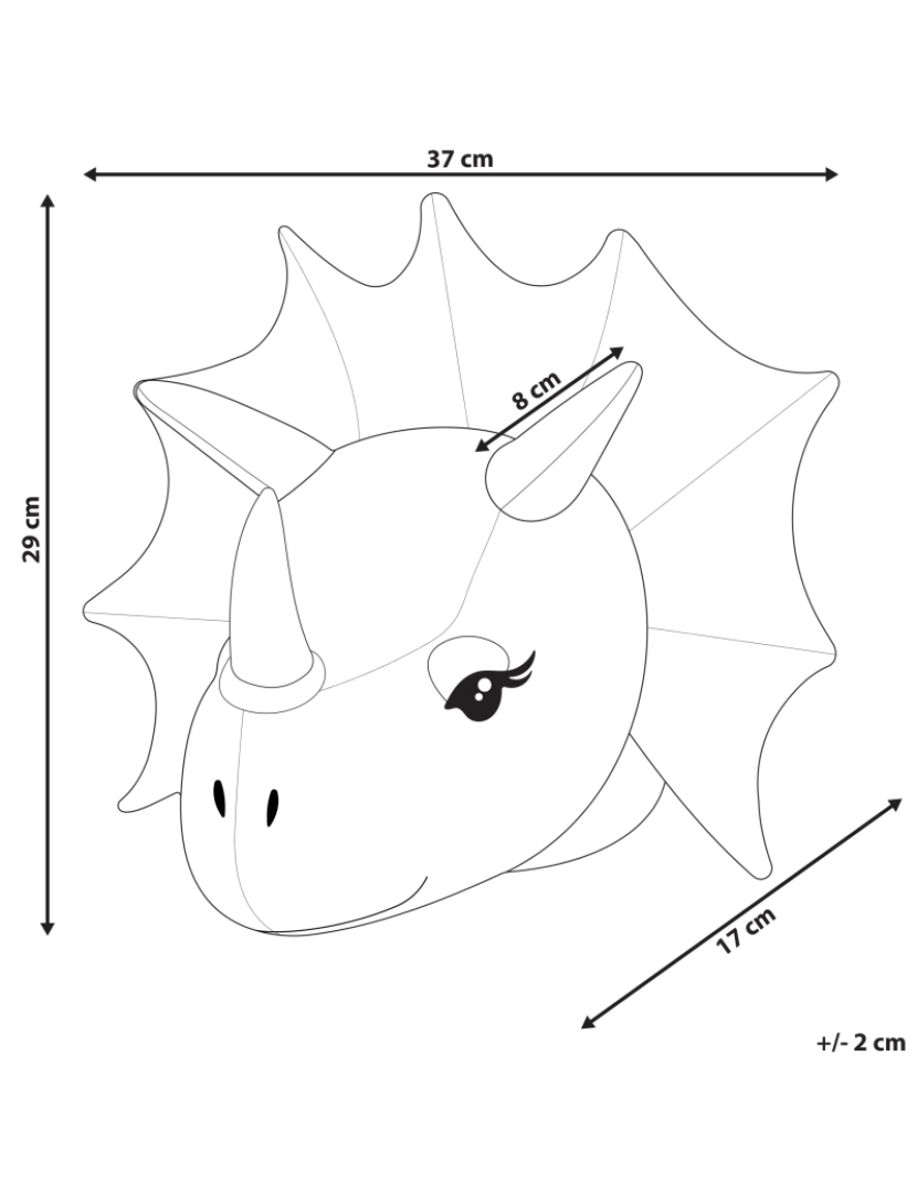 Beliani - Decoração de parede dinossauro creme REXX