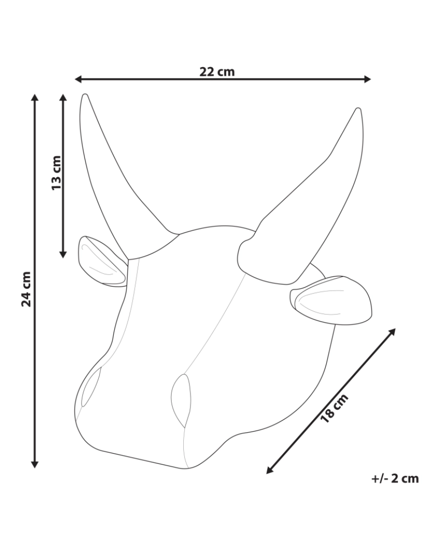 Beliani - Decoração de parede touro branco GEOFFREY