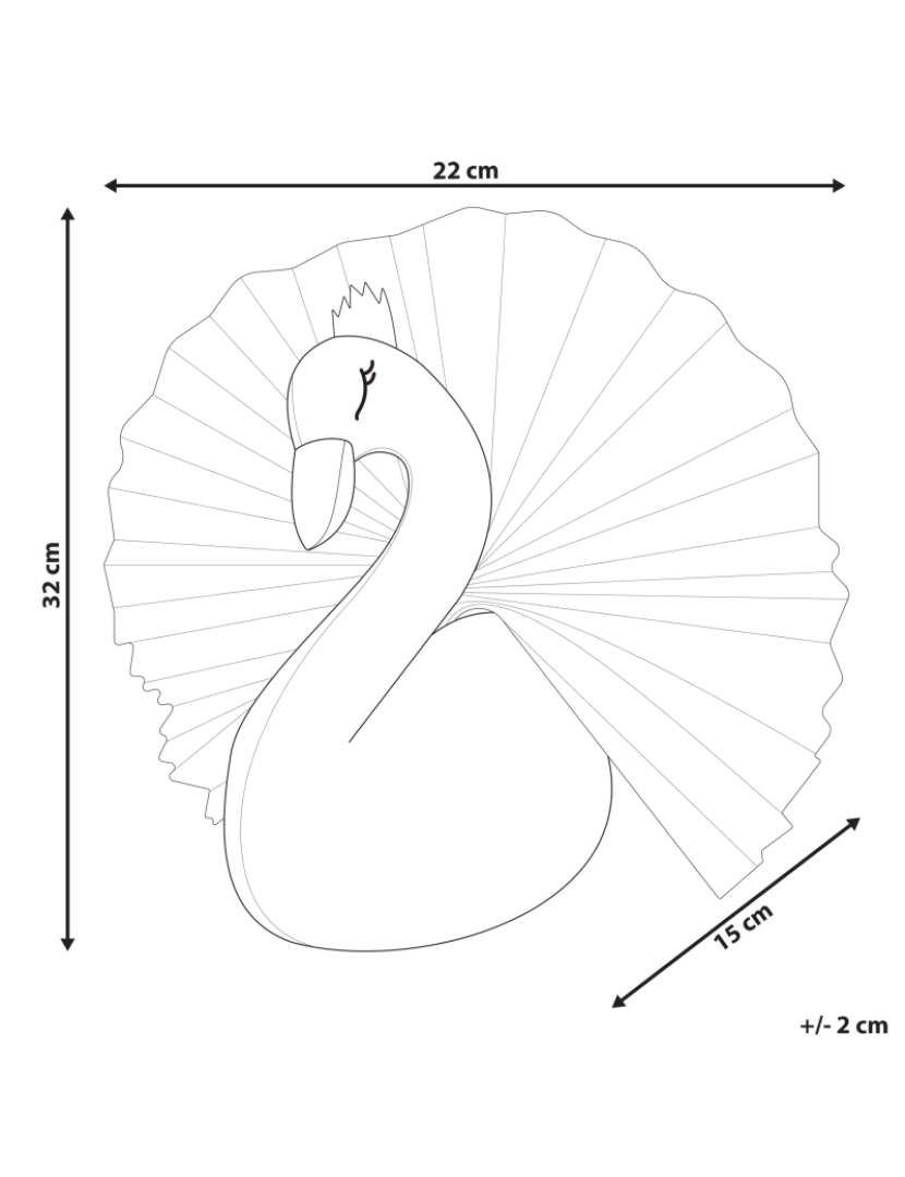 Beliani - Decoração de parede cisne branco ODETTA