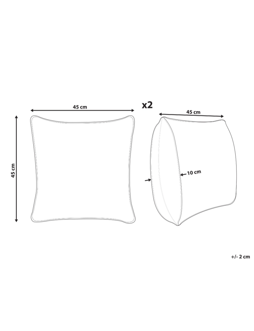 imagem de Conjunto de 2 almofadas Multicolor URPAD 45 x 45 cm1