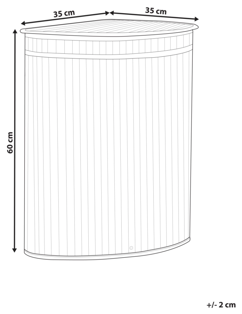 Beliani - Cesto em madeira de bambu clara 60 cm BADULLA