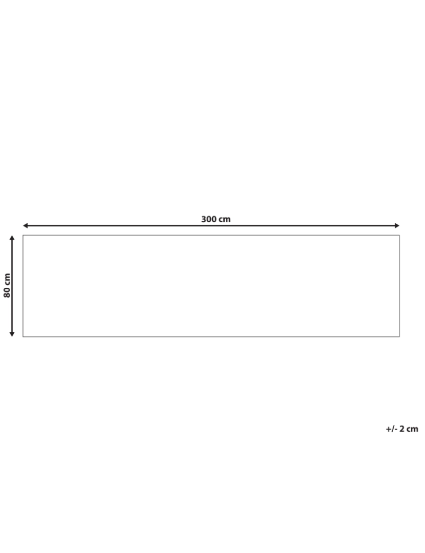 Beliani - Tapete em juta creme 80 x 300 cm BASOREN