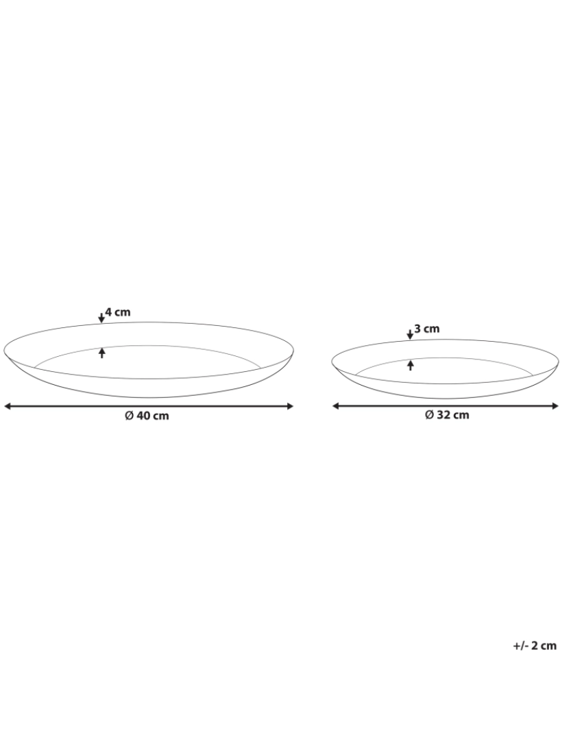 Beliani - Conjunto de 2 pratos decorativos dourados SADANE