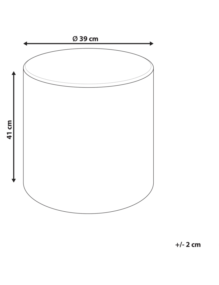 imagem de Tamborete em tecido bouclé branco ⌀ 39 cm MOAB1