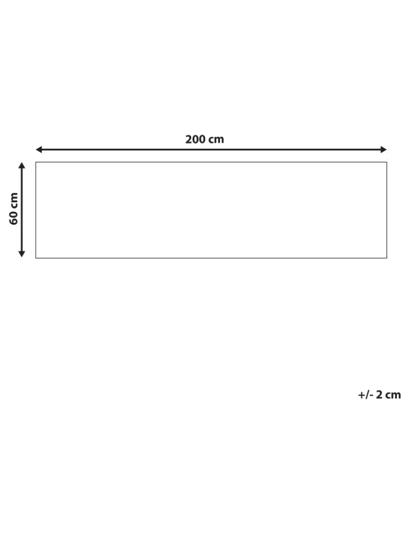 Beliani - Tapete em tecido preto e creme 60 x 200 cm ARITAS