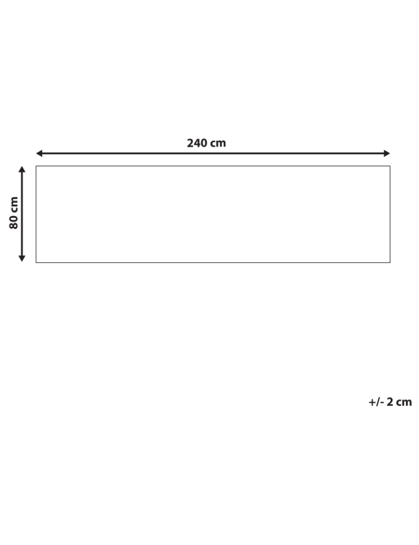 Beliani - Tapete em tecido preto e creme 80 x 240 cm ARITAS