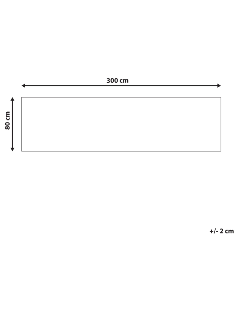 Beliani - Tapete em tecido preto e creme 80 x 300 cm ARITAS